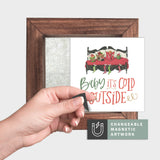 Magnetic Seasonal Art Insert for Interchangeable Decor Sign (Mini Insert Only): Baby It's Cold Outside Illustration | Winter