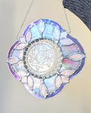 Quatrefoil with Vintage Rose Dish - Romance | FREE US SHIPPING