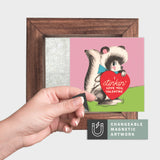 Magnetic Seasonal Art Insert for Interchangeable Decor Sign (Mini Insert Only): Skunk Valentine Card | Winter