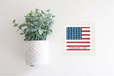 Magnetic Seasonal Decor Insert for Interchangeable Sign (Mini): American Flag Postage Stamp | Fourth of July / Summer | Magnetic Sign Blank Sold Separate