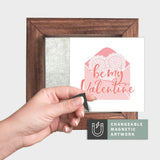 Magnetic Seasonal Art Insert for Interchangeable Decor Sign (Mini Insert Only): Be My Valentine Envelope | Winter