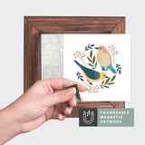 Magnetic Seasonal Art Insert for Interchangeable Decor Sign (Mini Insert Only): Birds and Foliage | Spring