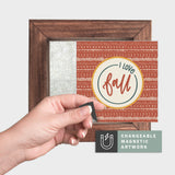 Magnetic Seasonal Art Insert for Interchangeable Decor Sign (Mini Insert Only): Boho I Love Fall | Thanksgiving / Fall