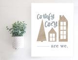 Magnetic Wall Hanging Insert: Comfy Cozy Are We (Christmas/Winter) | INSERT ONLY