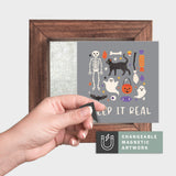 Magnetic Seasonal Art Insert for Interchangeable Decor Sign (Mini Insert Only): Creep It Real | Halloween / Fall