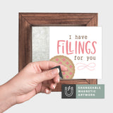Magnetic Seasonal Art Insert for Interchangeable Decor Sign (Mini Insert Only): Fillings For You | Valentine's / Winter