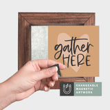 Magnetic Seasonal Art Insert for Interchangeable Decor Sign (Mini Insert Only): Gather Here | Thanksgiving / Fall