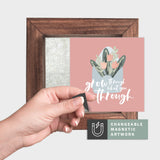 Magnetic Seasonal Art Insert for Interchangeable Decor Sign (Mini Insert Only): Grow Through What You Go Through | Spring