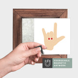 Magnetic Seasonal Art Insert for Interchangeable Decor Sign (Mini Insert Only): I Love You Sign Language Light Tone | Valentine's / Winter