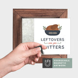 Magnetic Seasonal Art Insert for Interchangeable Decor Sign (Mini Insert Only): Leftovers Are For Quitters | Thanksgiving / Fall