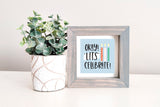 Magnetic Seasonal Art Insert for Interchangeable Decor Sign (Mini Insert Only): Lits Celebrate | Birthday / Gift