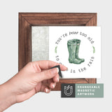 Magnetic Seasonal Art Insert for Interchangeable Decor Sign (Mini Insert Only): Never Too Old | Spring