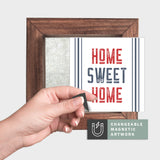 Magnetic Seasonal Art Insert for Interchangeable Decor Sign (Mini Insert Only): Patriotic Home Sweet Home | Fourth of July / Summer