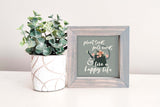 Magnetic Seasonal Art Insert for Interchangeable Decor Sign (Mini Insert Only): Live a Happy Life | Spring