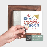 Magnetic Seasonal Art Insert for Interchangeable Decor Sign (Mini Insert Only): Snap Crackle Patriotic | Fourth of July / Summer