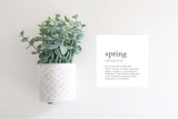 Magnetic Seasonal Art Insert for Interchangeable Decor Sign (Mini Insert Only): Spring Definition