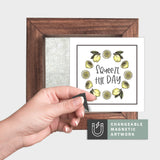 Magnetic Seasonal Art Insert for Interchangeable Decor Sign (Mini Insert Only): Squeeze the Day | Summer