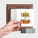 Magnetic Seasonal Art Insert for Interchangeable Decor Sign (Mini Insert Only): Trick or Treat | Halloween / Fall