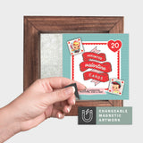 Magnetic Seasonal Art Insert for Interchangeable Decor Sign (Mini Insert Only): Valentine Card Box  | Winter
