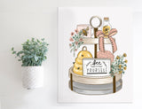 Magnetic Wall Hanging Insert: Bee Yourself Tiered Tray (Spring/Summer) | INSERT ONLY