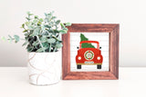 Magnetic Seasonal Decor Insert for Interchangeable Sign (Mini): Christmas Truck and Tree Countdown | Magnetic Sign Blank Sold Separate