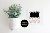 Magnetic Seasonal Decor Insert for Interchangeable Sign (Mini): Days Til Christmas Countdown w/ Writeable Chalk Surface | Magnetic Sign Blank Sold Separate