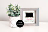 Magnetic Seasonal Decor Insert for Interchangeable Sign (Mini): Days Til Christmas Countdown w/ Writeable Chalk Surface | Magnetic Sign Blank Sold Separate