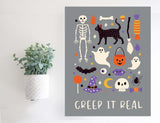 Magnetic Wall Hanging Insert: Creep it Real (Halloween) | INSERT ONLY