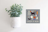 Magnetic Seasonal Decor Insert for Interchangeable Sign (Mini): Creep It Real | Halloween | Magnetic Sign Blank Sold Separate