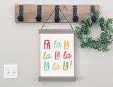 SLIGHTLY FLAWED Magnetic Wall Hanging Insert: Fa La La La La (Christmas) | INSERT ONLY