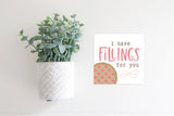 Magnetic Seasonal Decor Insert for Interchangeable Sign (Mini): Fillings For You | Valentine's / Winter | Magnetic Sign Blank Sold Separate