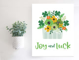 Magnetic Wall Hanging Insert: Joy and Luck Clover Bouquet (St. Patrick's/Spring) | INSERT ONLY