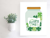 Magnetic Wall Hanging Insert: Lucky Me Clover Jar (St. Patrick's/Spring) | INSERT ONLY