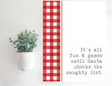 Magnetic Wall Hanging Insert: Naughty List (Christmas) | INSERT ONLY