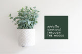 Magnetic Seasonal Decor Insert for Interchangeable Sign (Mini): Over the River | Christmas / Winter | Magnetic Sign Blank Sold Separate