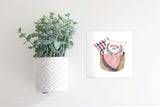 Magnetic Seasonal Decor Insert for Interchangeable Sign (Mini): Patriotic Pillow Basket | Fourth of July / Summer | Magnetic Sign Blank Sold Separate