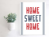 Magnetic Wall Hanging Insert: Patriotic Home Sweet Home (Fourth of July/Summer) | INSERT ONLY