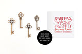 Magnetic Seasonal Decor Insert for Interchangeable Sign (Mini): Santa's Magic Key with Removeable Skeleton Key | Magnetic Sign Blank Sold Separate