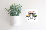 Magnetic Seasonal Decor Insert for Interchangeable Sign (Mini): Spring Mushrooms | Magnetic Sign Blank Sold Separate