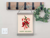 Magnetic Wall Hanging Insert: Happy Holidays Candy Cane(Christmas) | INSERT ONLY