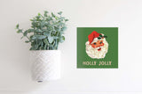Magnetic Seasonal Decor Insert for Interchangeable Sign (Mini): Holly Jolly Santa | Magnetic Sign Blank Sold Separate