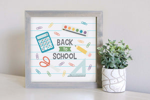 Medium Size Sign Insert: Back to School | Magnetic Sign INSERT ONLY