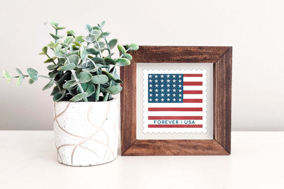 MINI Sign Insert Only: American Flag Postage Stamp (Summer/Fourth of July) | Magnetic Sign INSERT ONLY