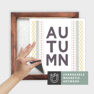 Magnetic Seasonal Art Insert for Interchangeable Decor Sign (Medium Insert Only): Autumn | Fall