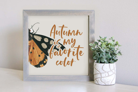 Medium Size Sign Insert: Autumn Is My Favorite Color | Magnetic Sign INSERT ONLY