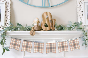 Magnetic Banner Insert: Autumn Plaid (Fall) | Magnetic Banner INSERTS ONLY