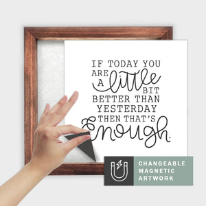 Magnetic Seasonal Art Insert for Interchangeable Decor Sign (Medium Insert Only): Better Than Yesterday