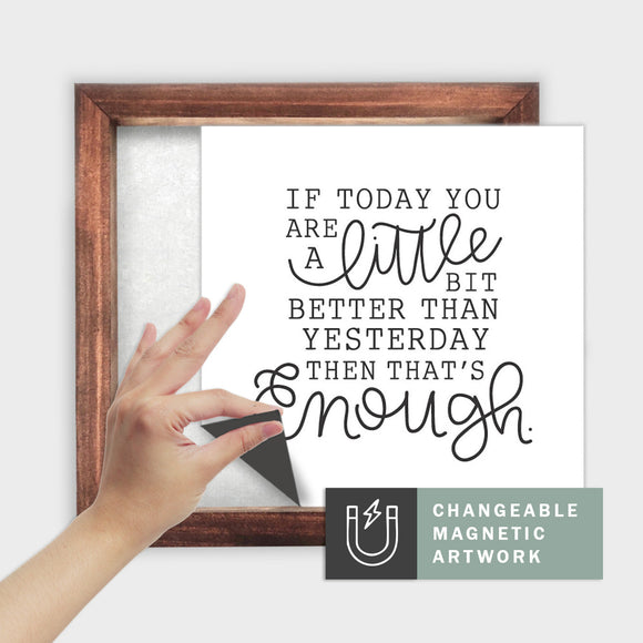 Magnetic Seasonal Art Insert for Interchangeable Decor Sign (Medium Insert Only): Better Than Yesterday