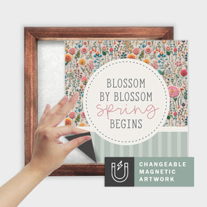 Magnetic Seasonal Art Insert for Interchangeable Decor Sign (Medium Insert Only): Blossom by Blossom | Spring