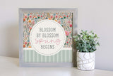 Medium Size Sign Insert: Blossom by Blossom (Spring) | Magnetic Sign INSERT ONLY